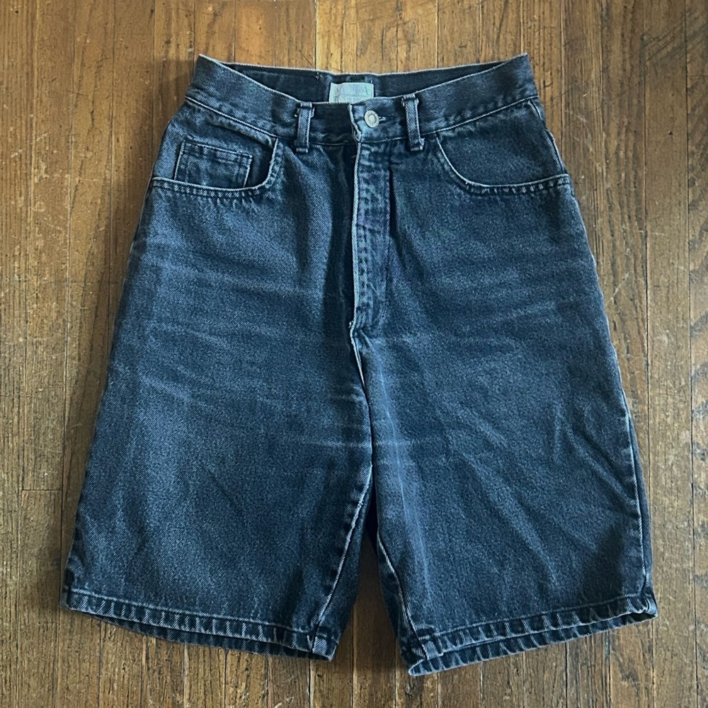 Moda Intl Washed Black Jorts Size 6 Made in the US